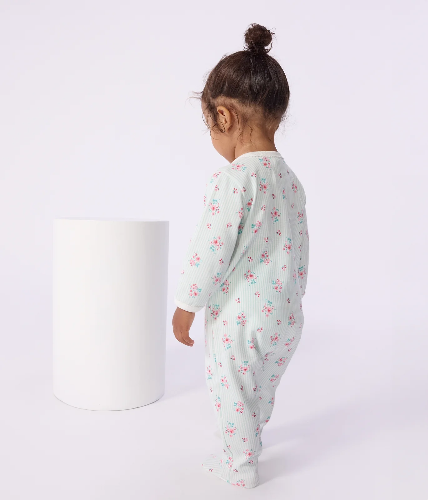 Babies' floral print cotton pyjamas