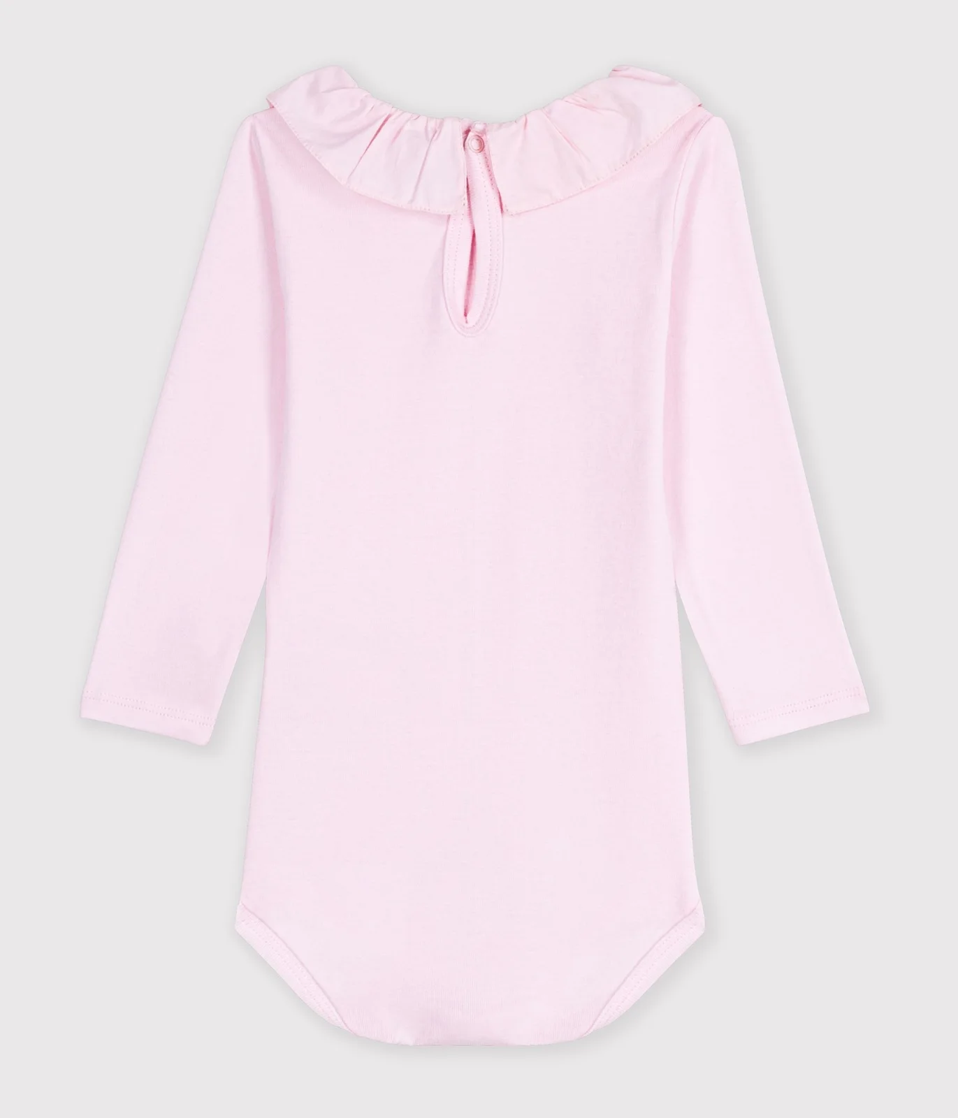 Babies' plain cotton body with a collar