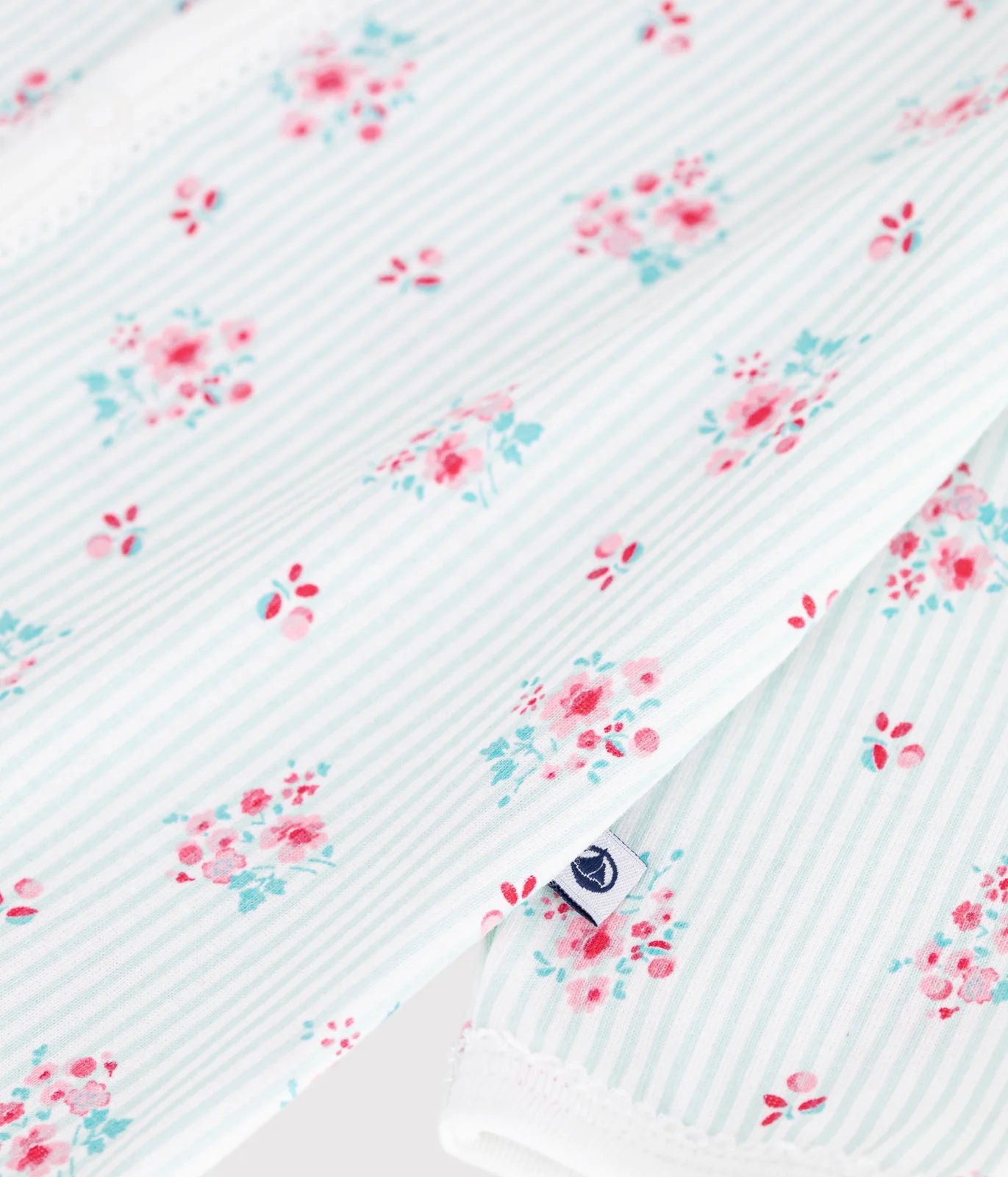 Babies' floral print cotton pyjamas