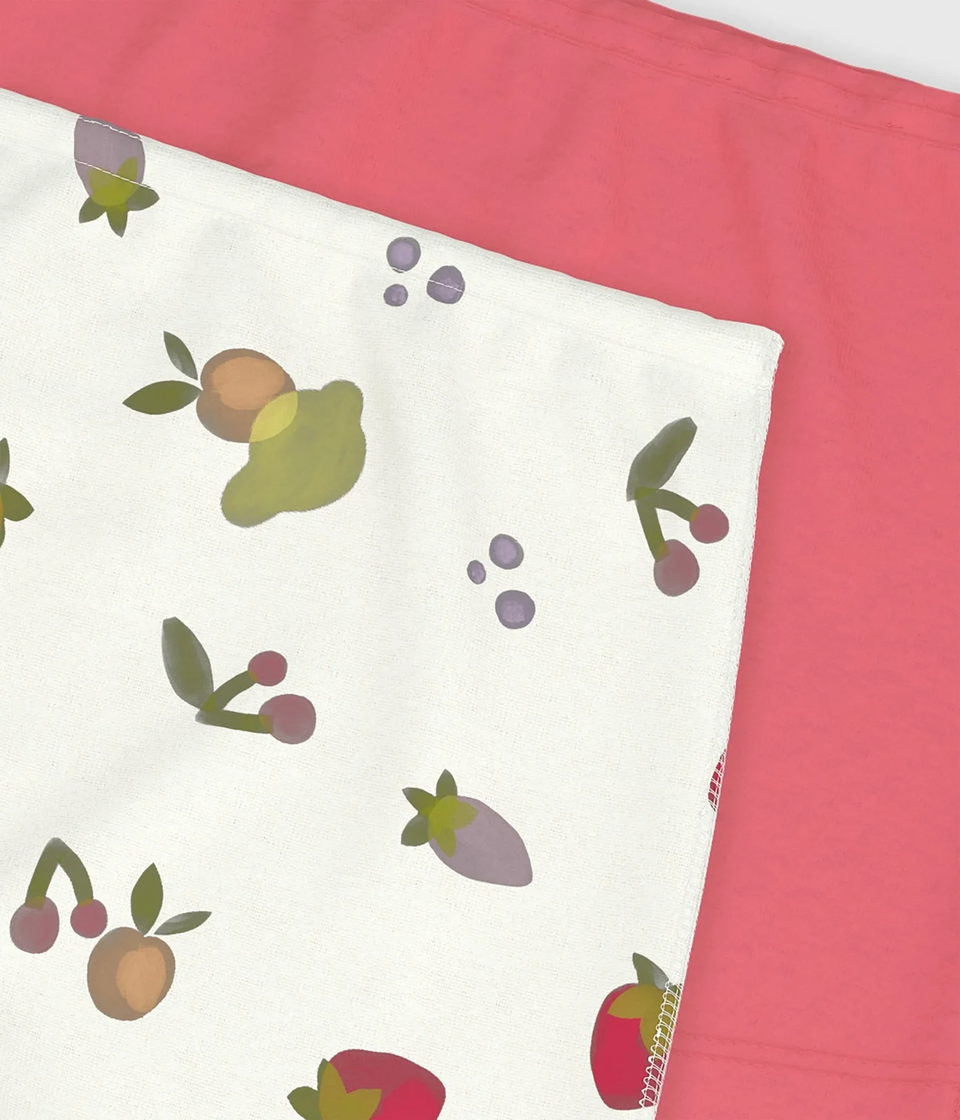 Pack of children's fruit-print long cotton shorties