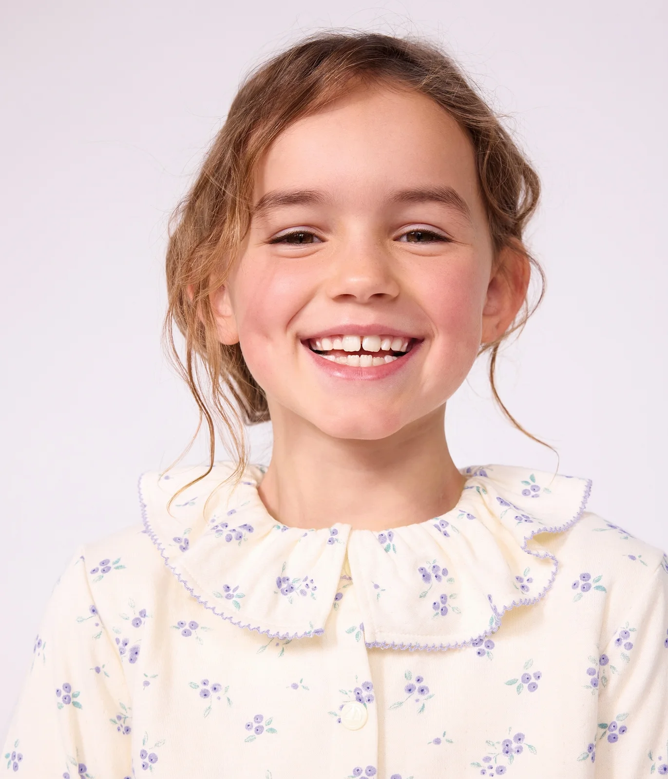 Children's cotton cardigan with flowers