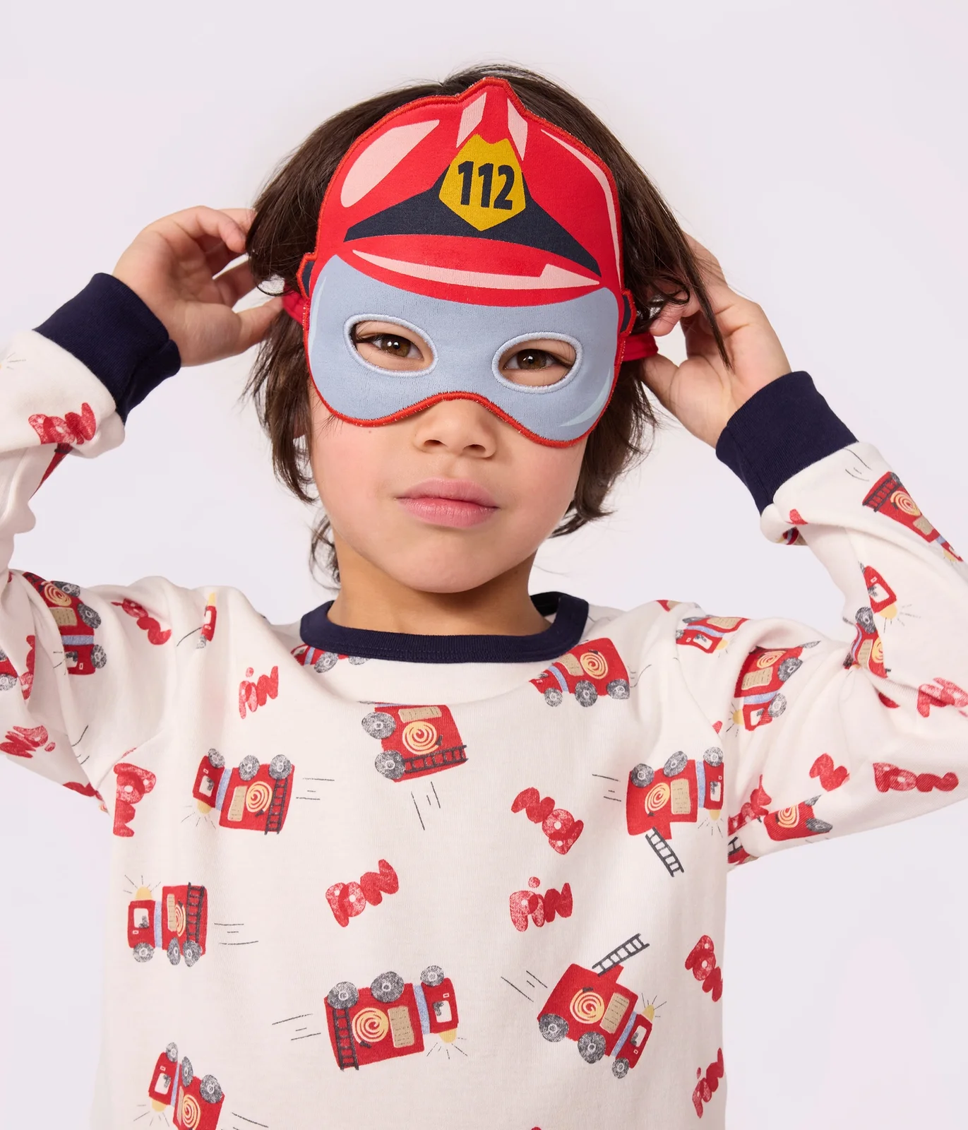 Children's cotton firefighter costume pyjamas