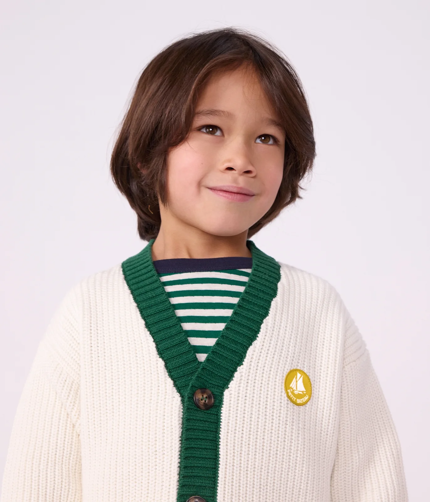 Children's plain cotton cardigan