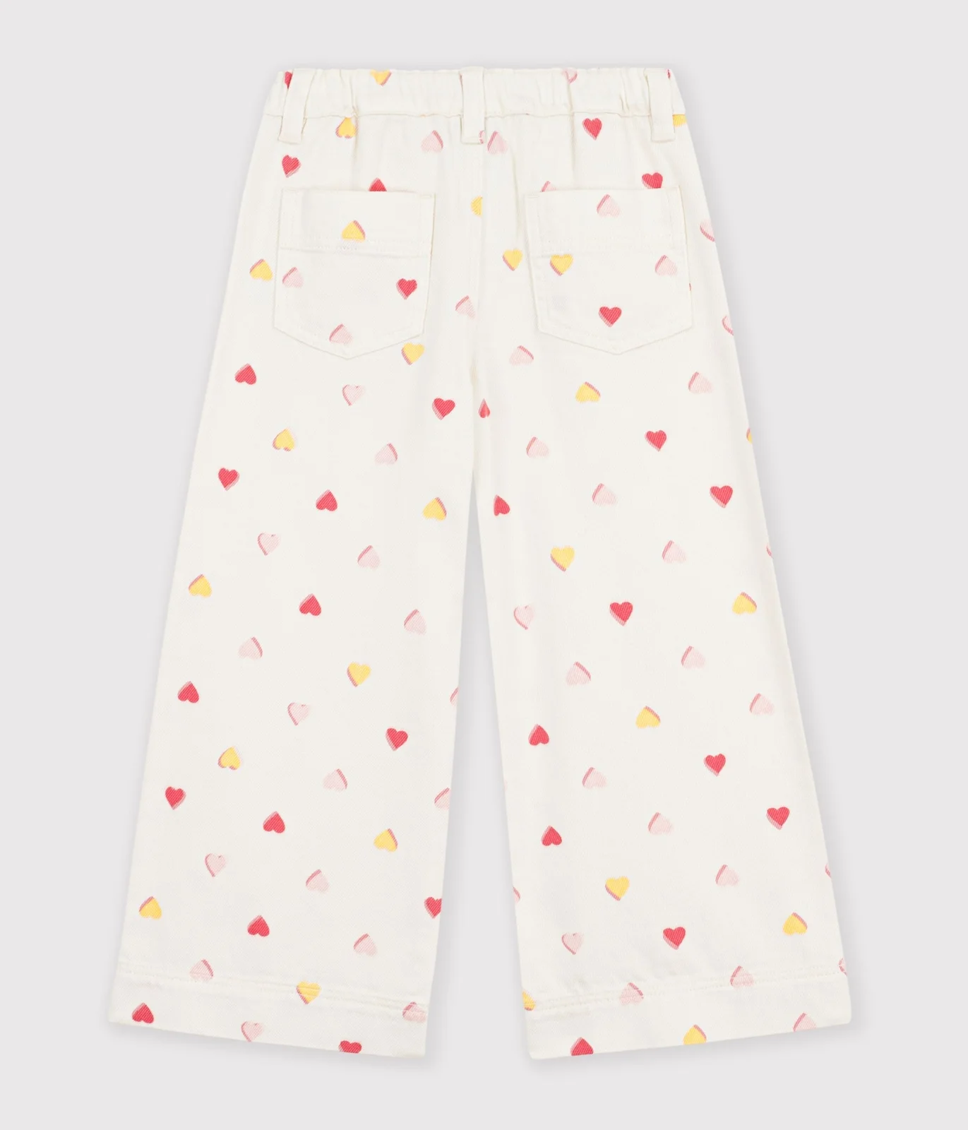 Children's wide-leg cotton trousers