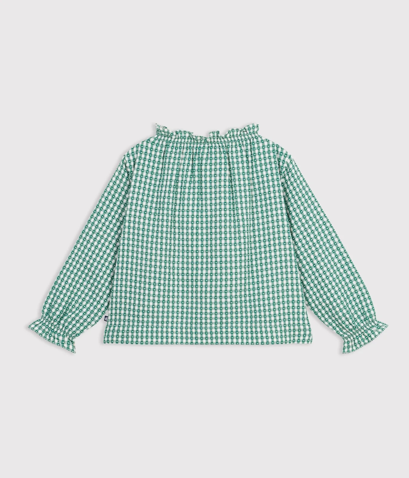 Children's long-sleeved printed cotton blouse