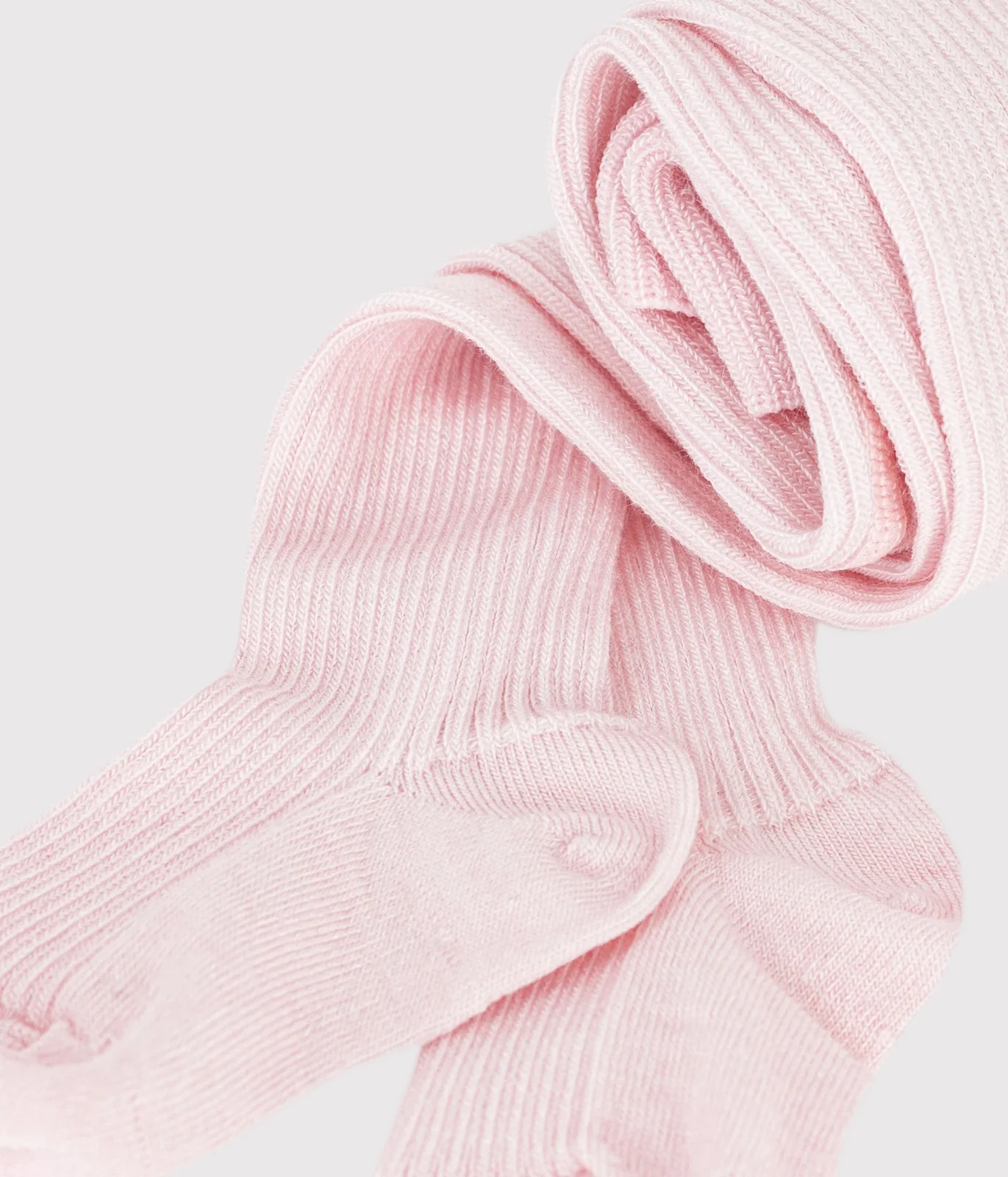 Babies' plain wool and cotton tights