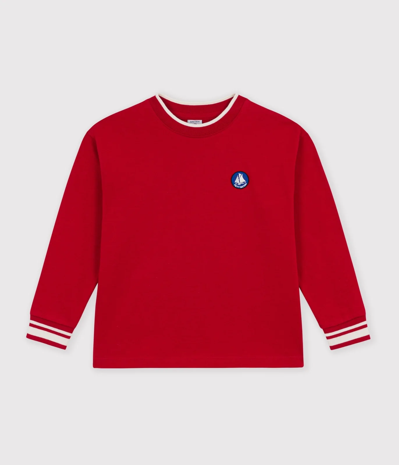 Children's long-sleeved plain cotton T-shirt