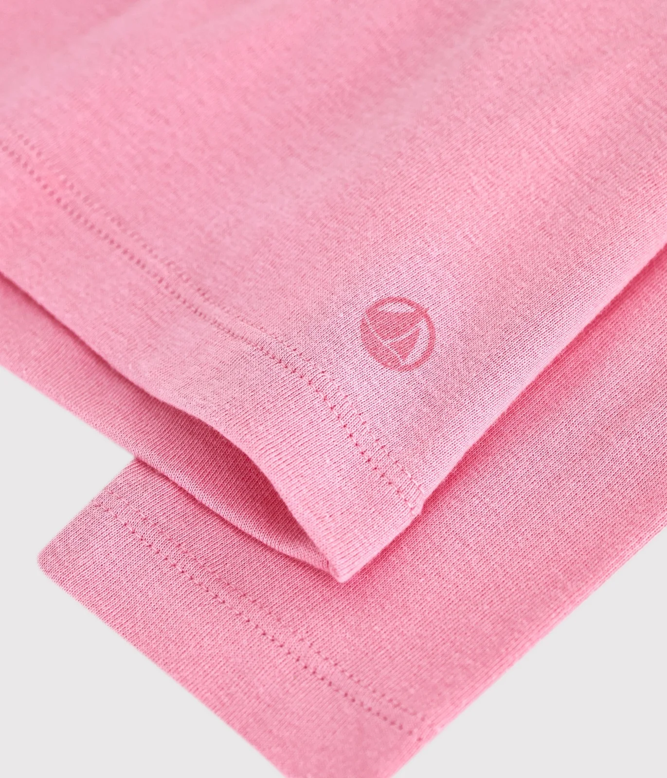 Children's long-sleeved plain T-shirt with a collar