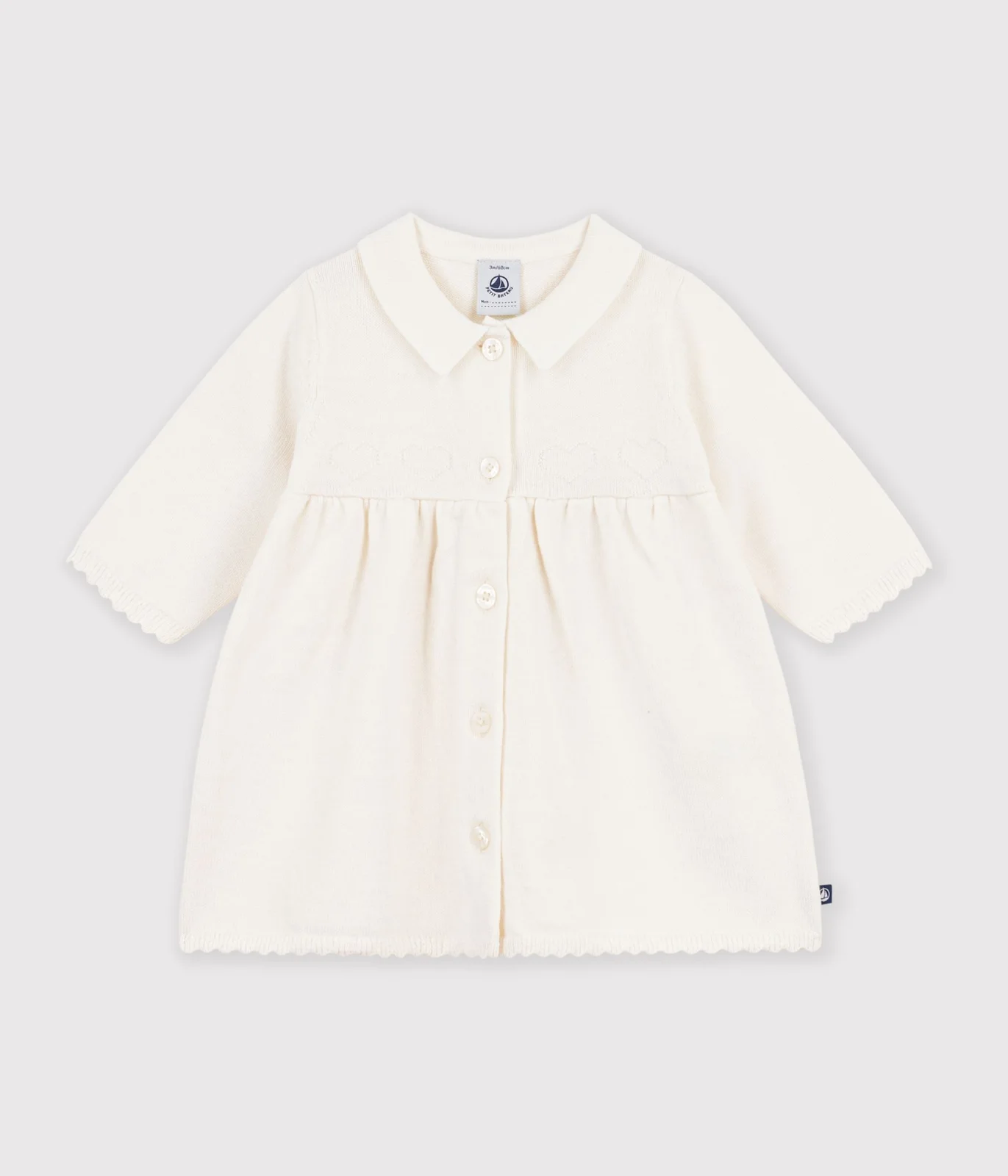 Babies' plain knitted dress