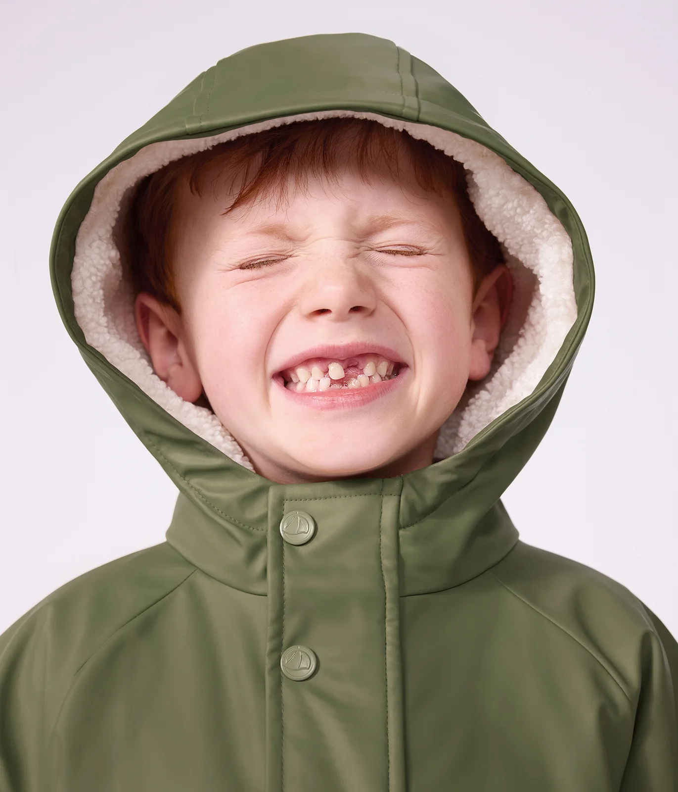 Children's plain winter raincoat