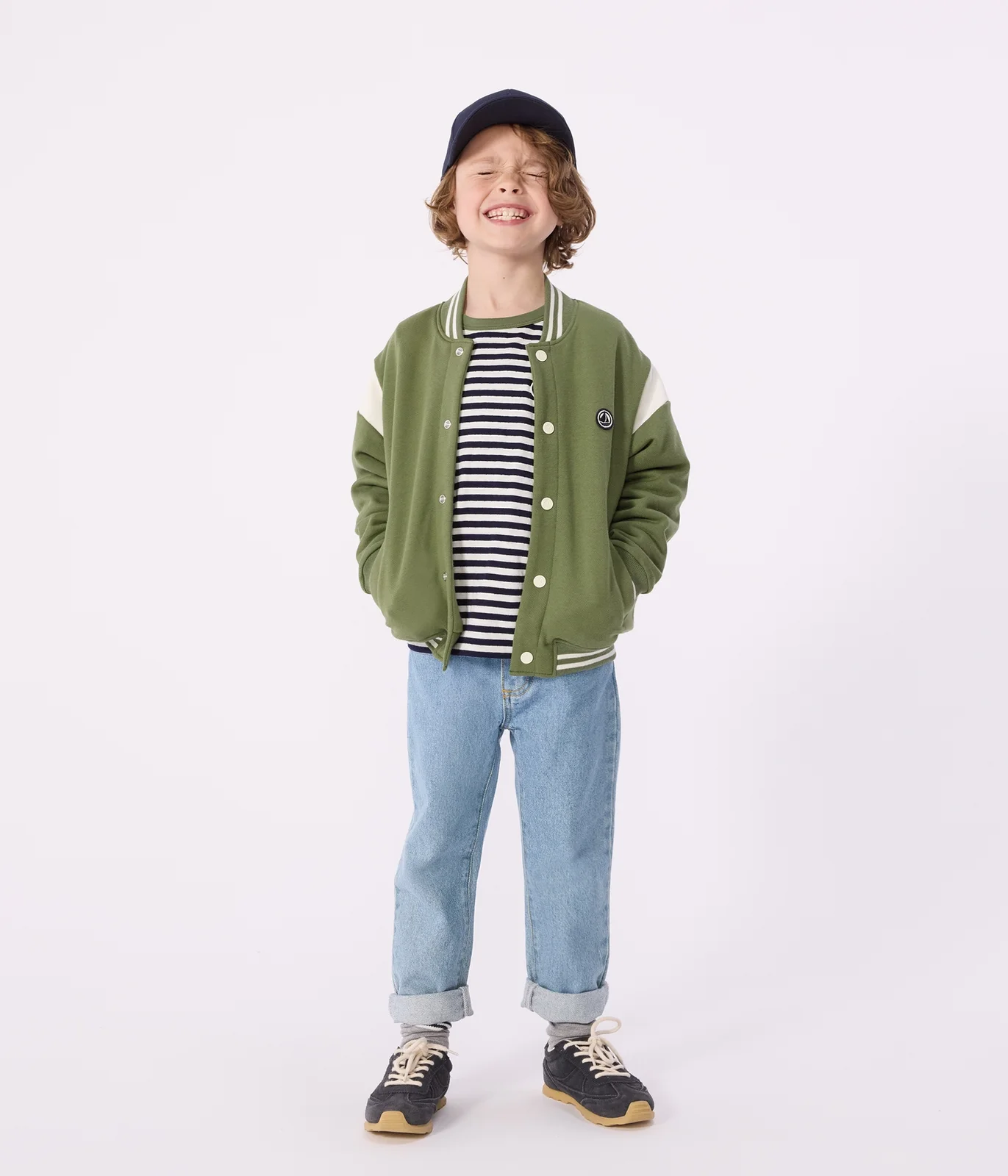 Children's varsity-style cotton jacket