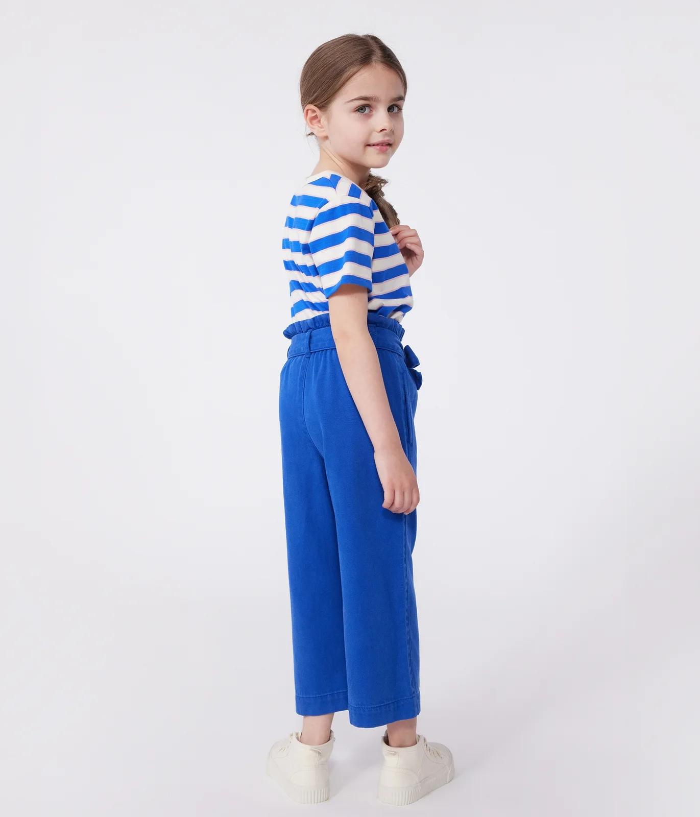 Children's cotton and Lyocell blend trousers.