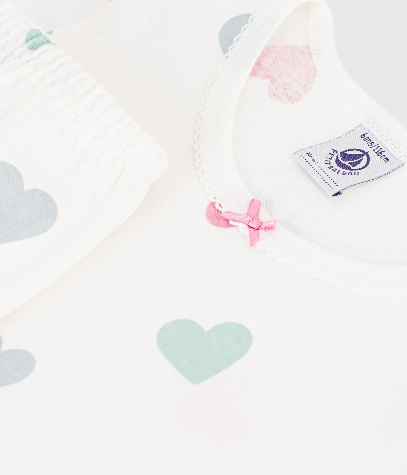 Children's printed cotton pyjamas with short sleeves and long legs