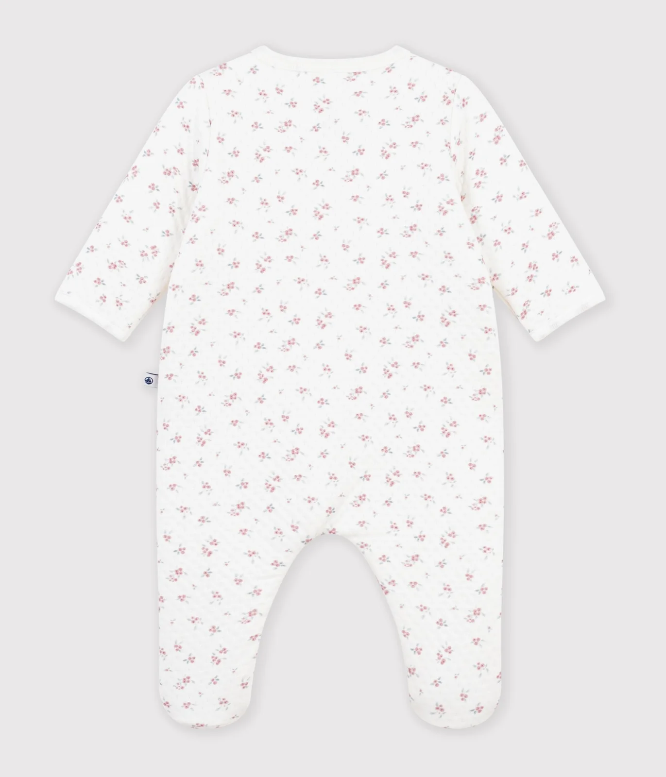 Babies' flower-print tube knit pyjama suit