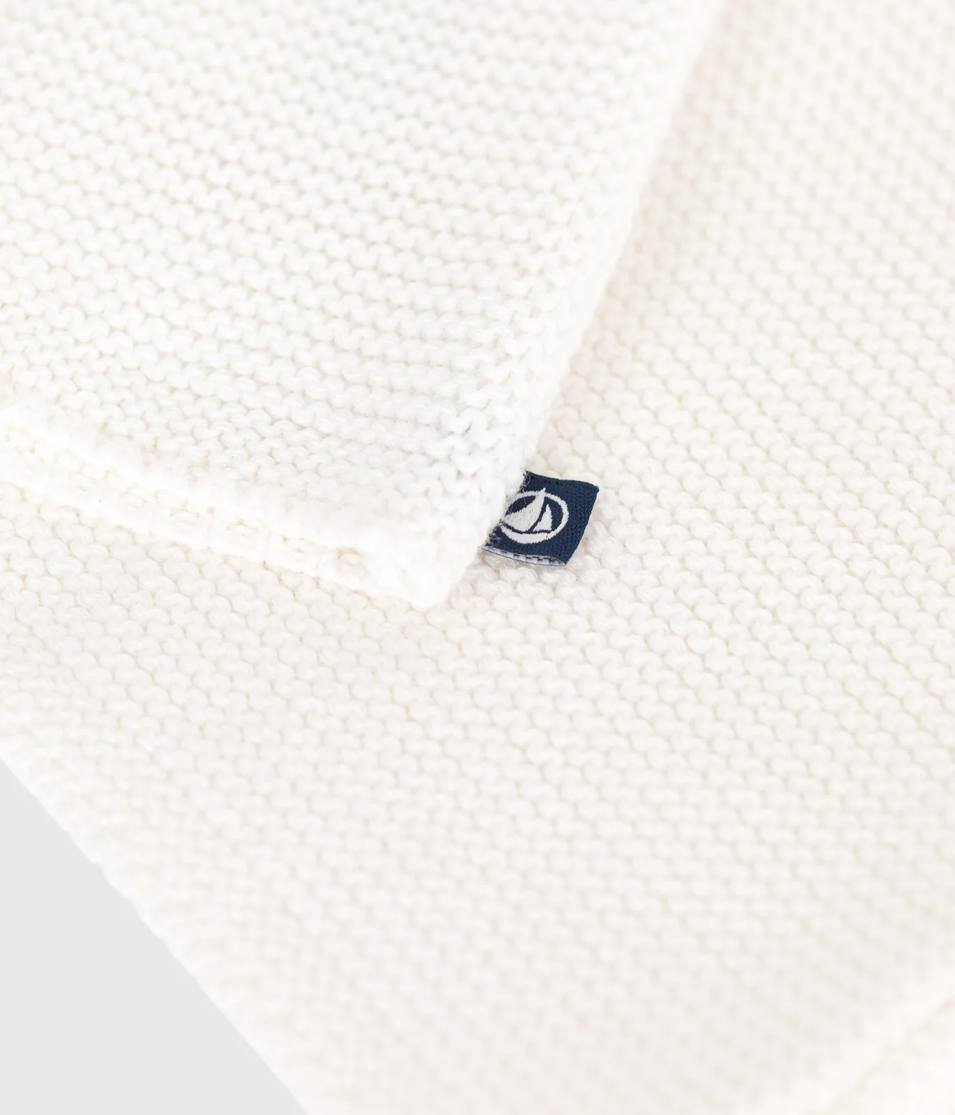 Babies' moss stitch cotton cardigan