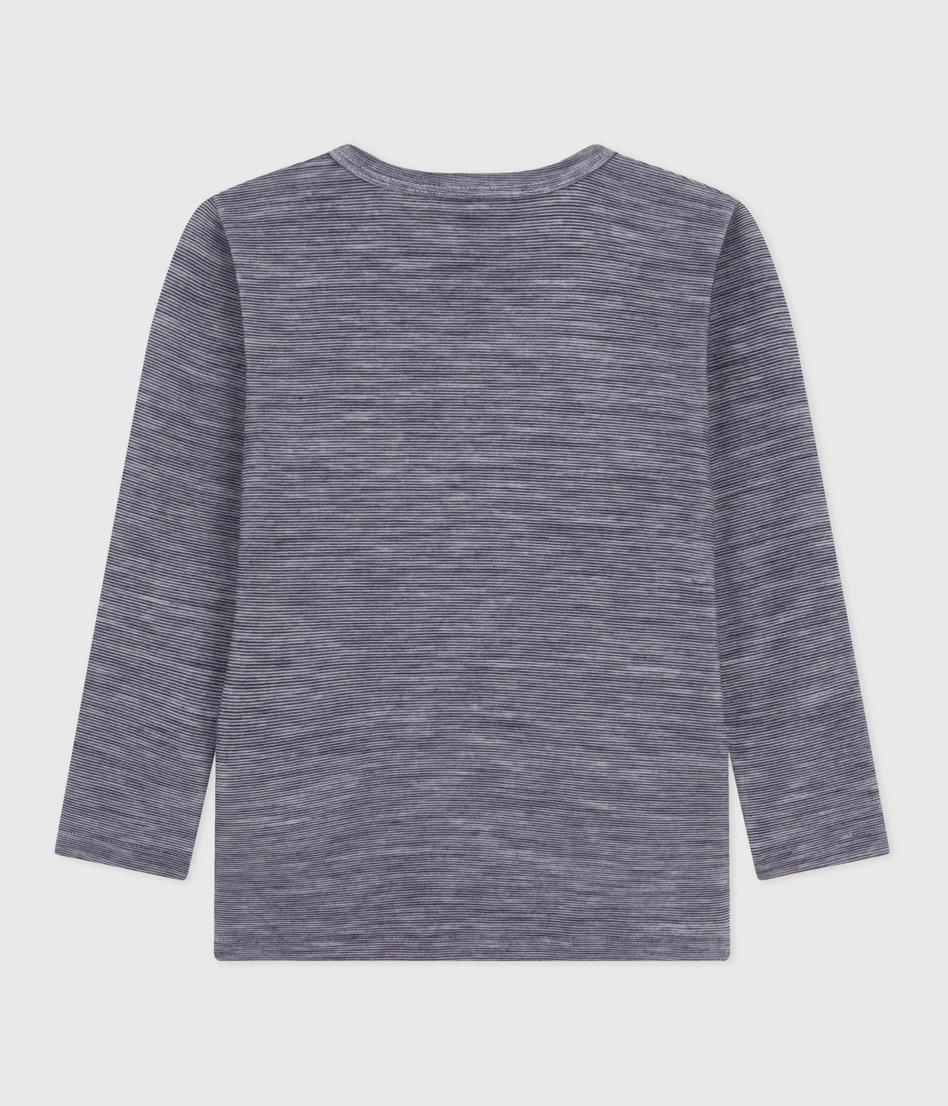 Unisex long-sleeved wool and cotton T-shirt for children