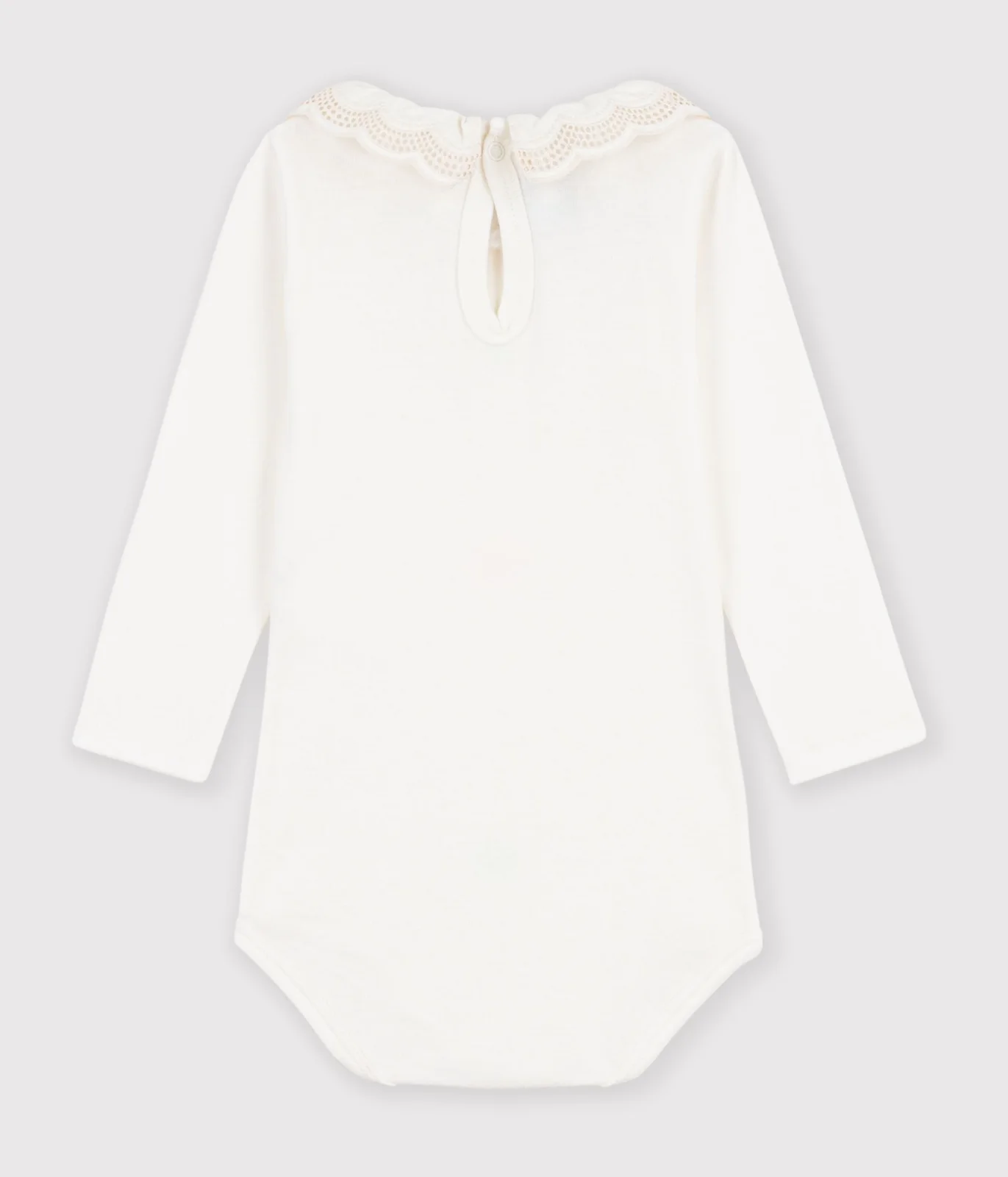 Babies' plain cotton body with a collar