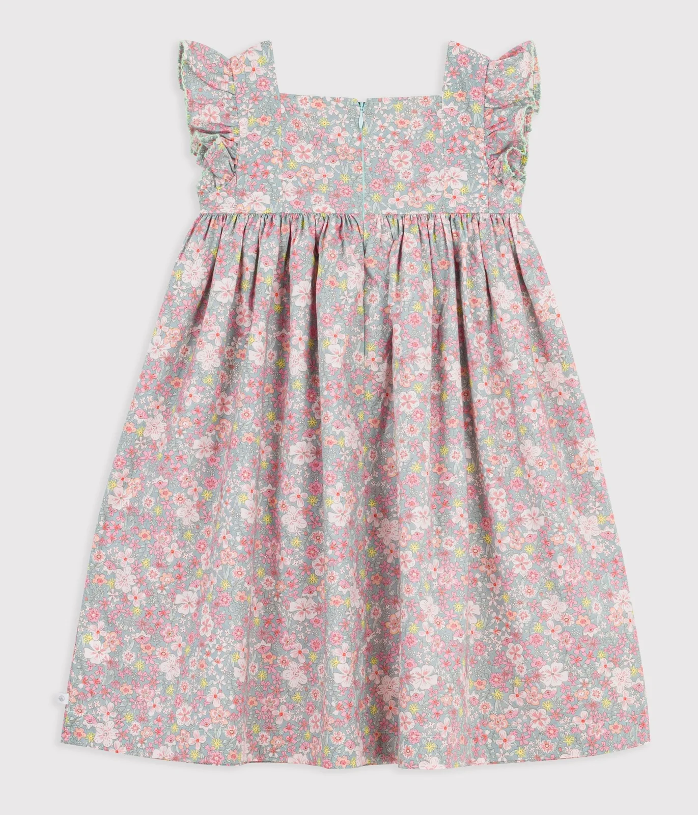 Children's sleeveless floral print cotton dress