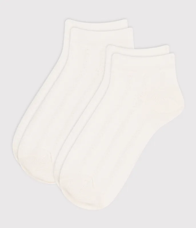 2 pairs of children's plain cotton socks