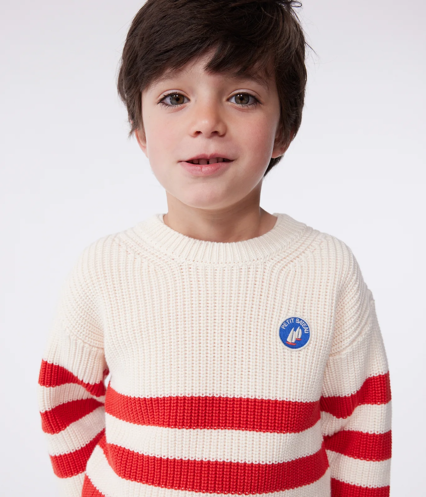 Children's stripy cotton jumper