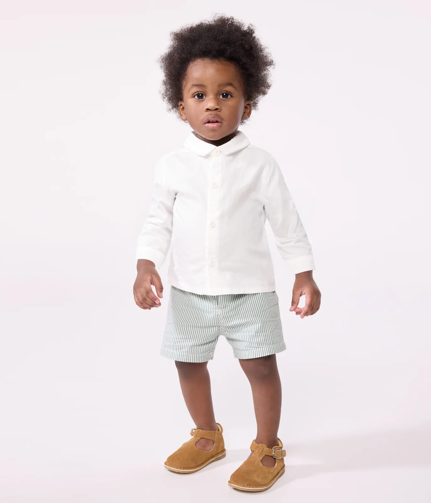 Babies' plain cotton shirt