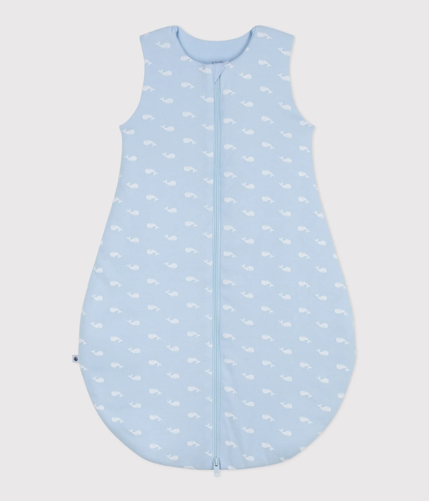 Babies' 2.5 TOG whale print cotton sleeping bag