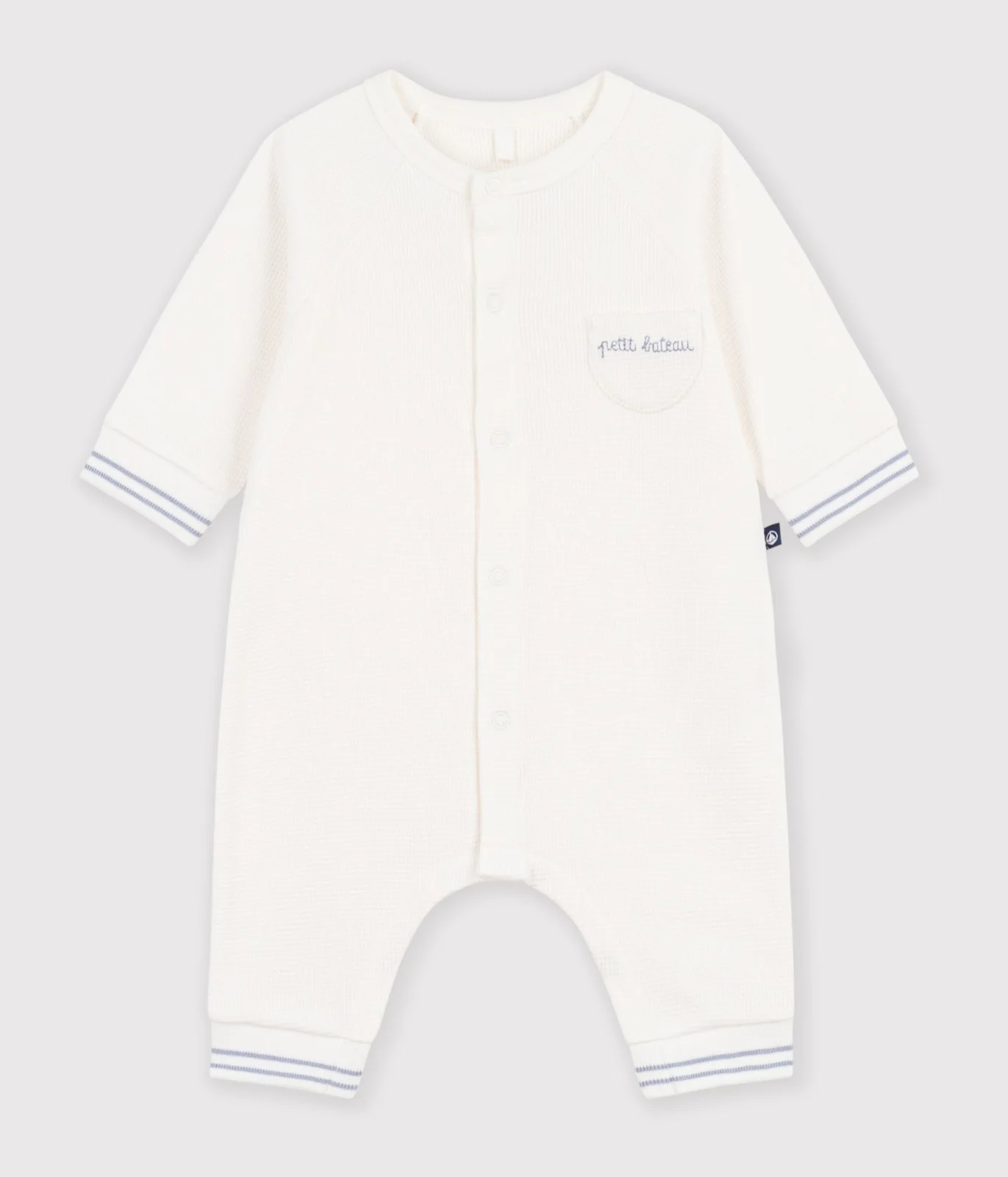 Babies' plain cotton jumpsuit