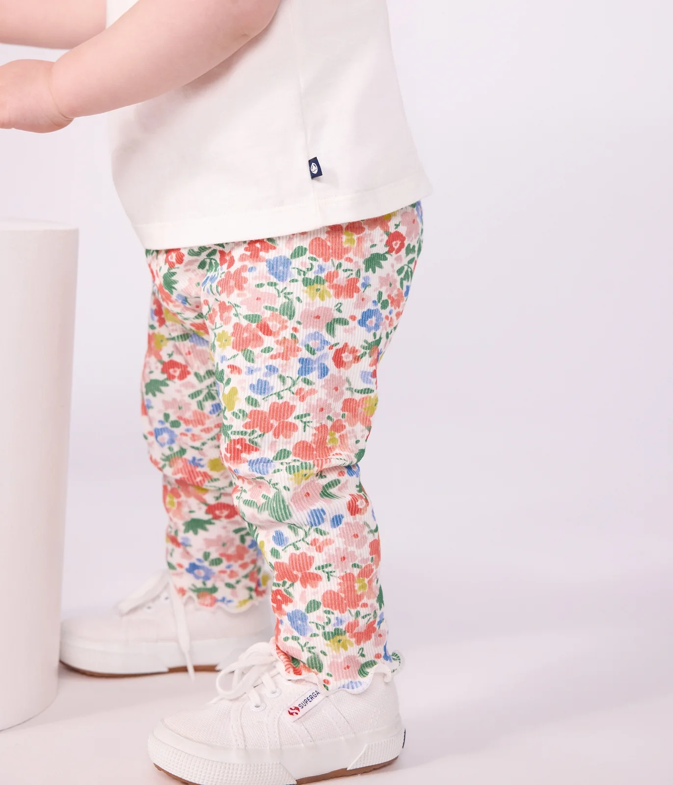 Babies' floral print cotton leggings