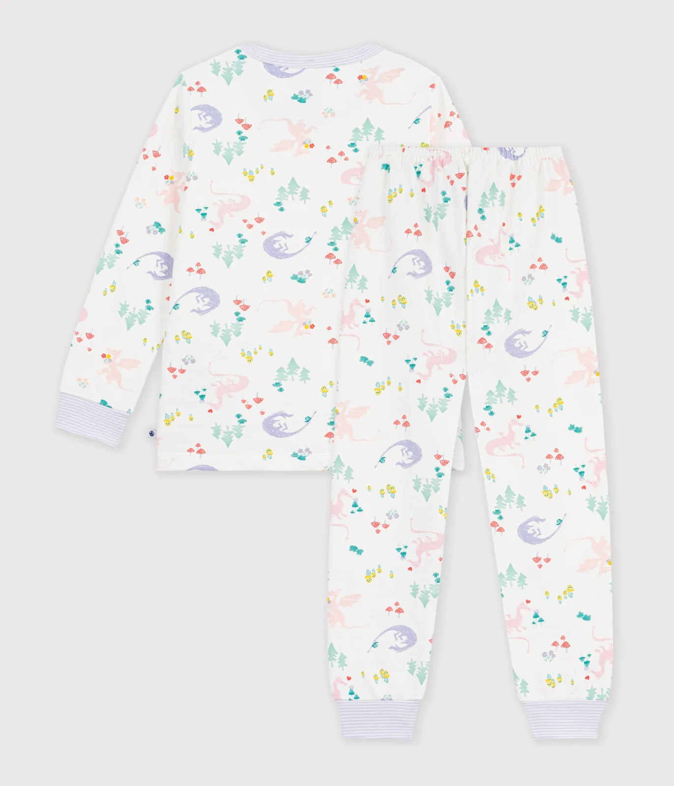 Children's pyjamas in fleece with a dragon print