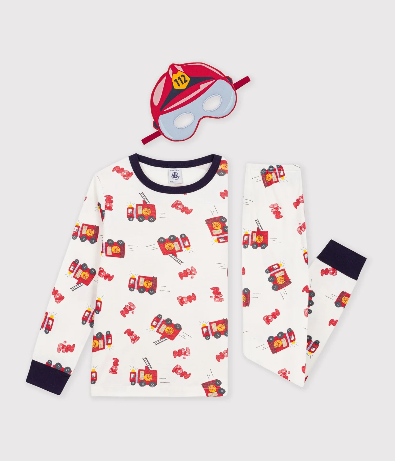 Children's cotton firefighter costume pyjamas