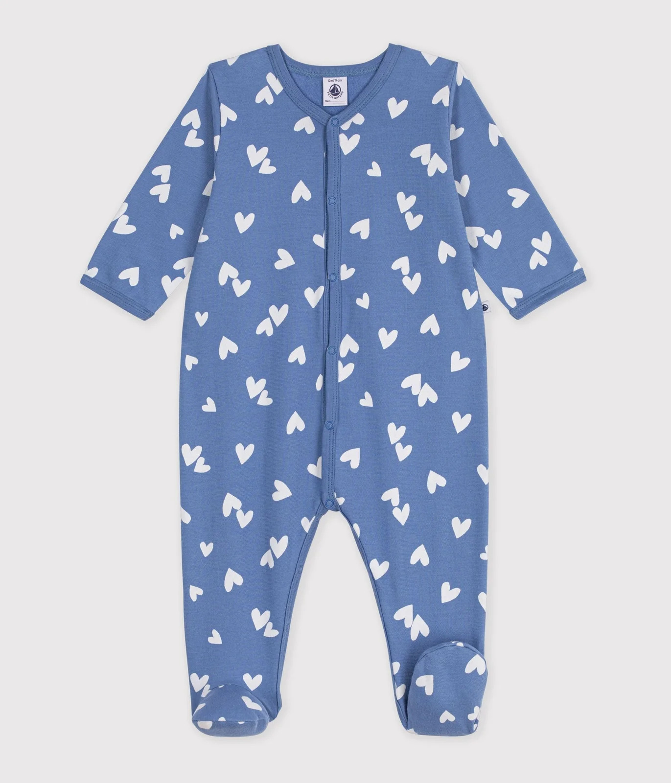 Babies' heart-print fleece pyjamas