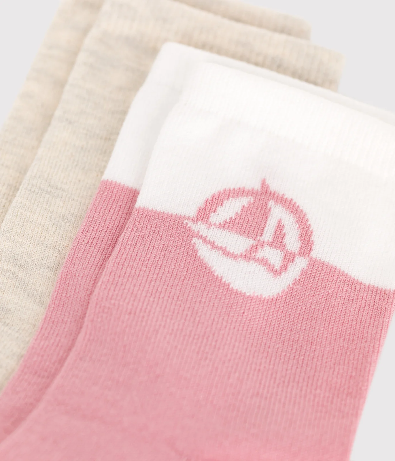 Pairs of girls' logo cotton socks - 2-pack