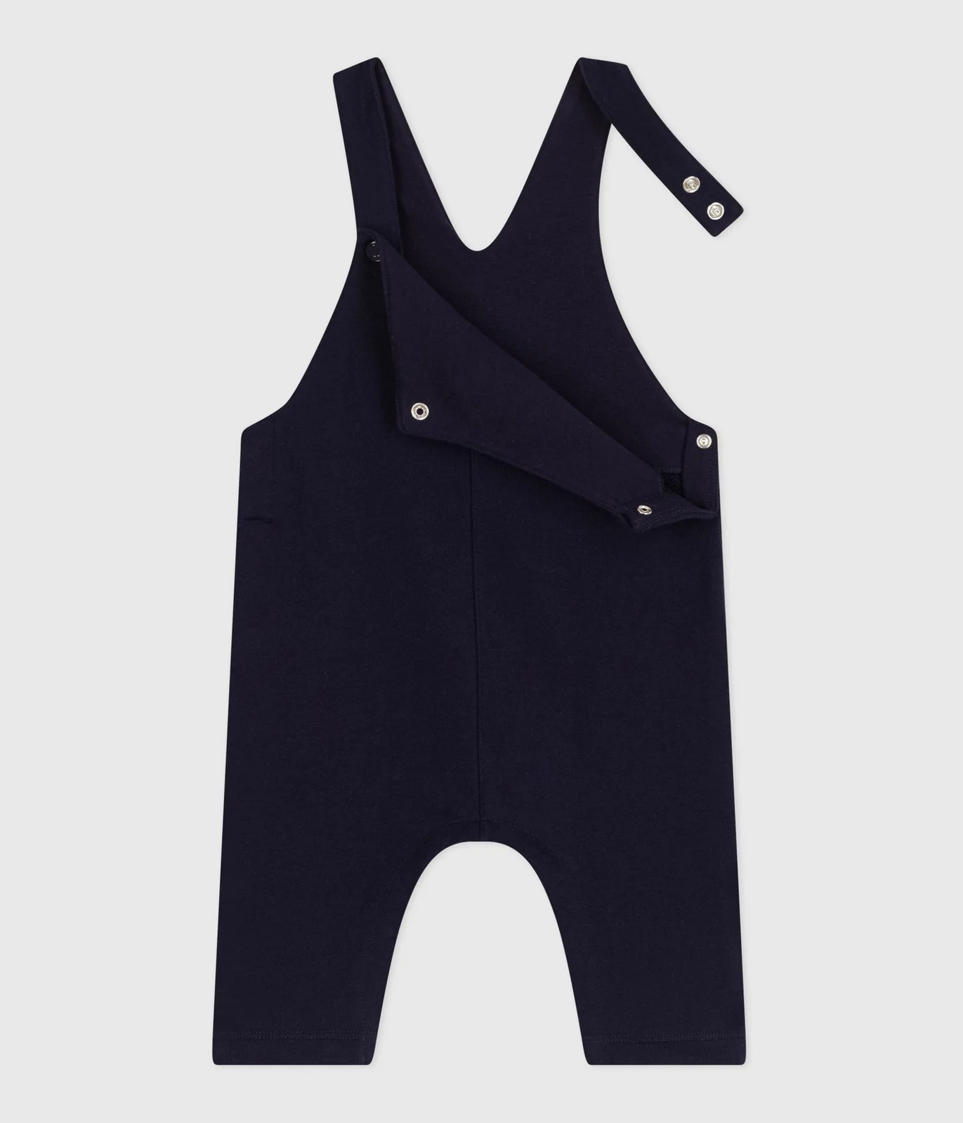 Babies' long-leg plain cotton dungarees