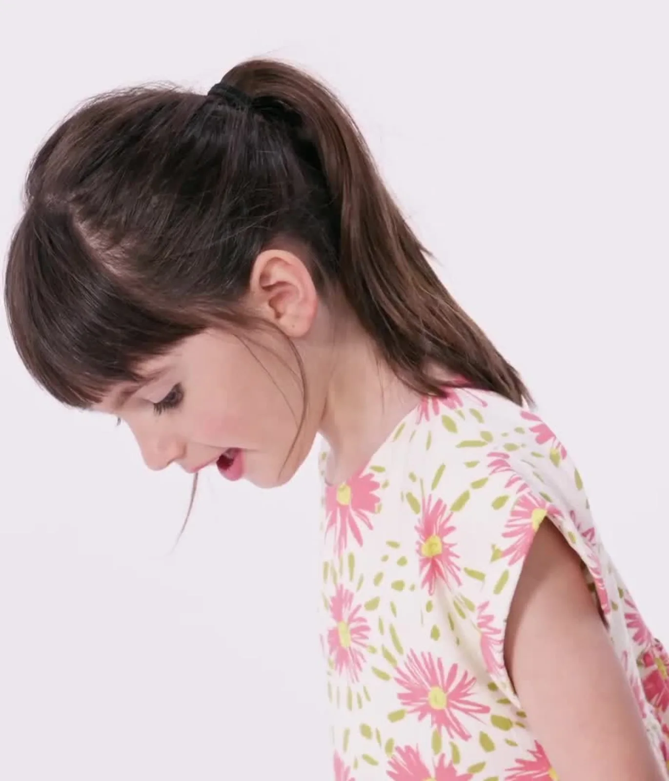 Children's short-sleeved floral cotton dress
