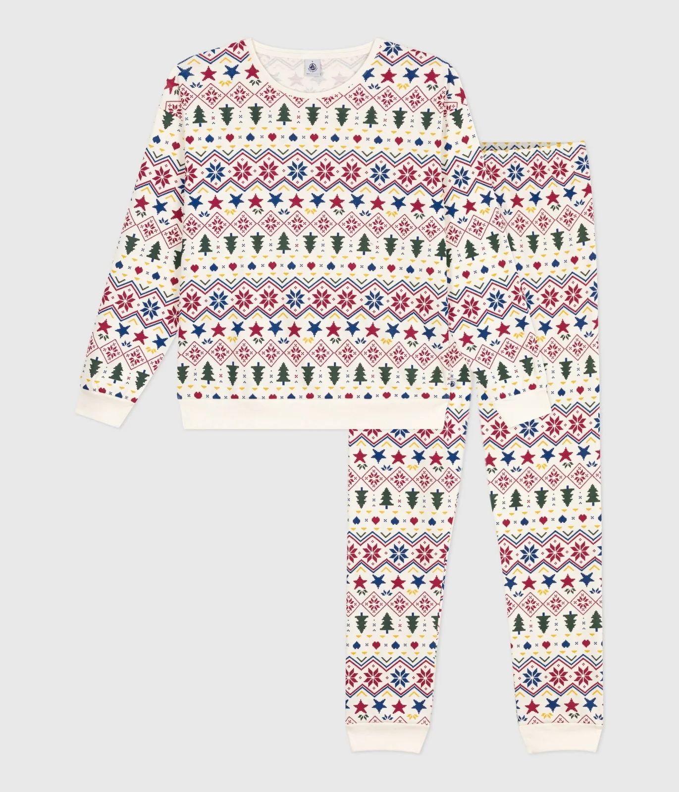 Women's Christmas print cotton pyjamas