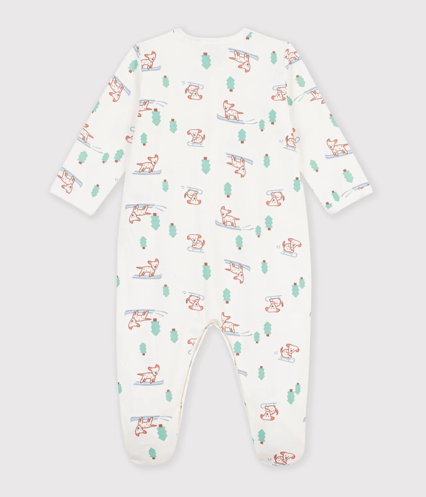 Babies' dog print fleece pyjamas