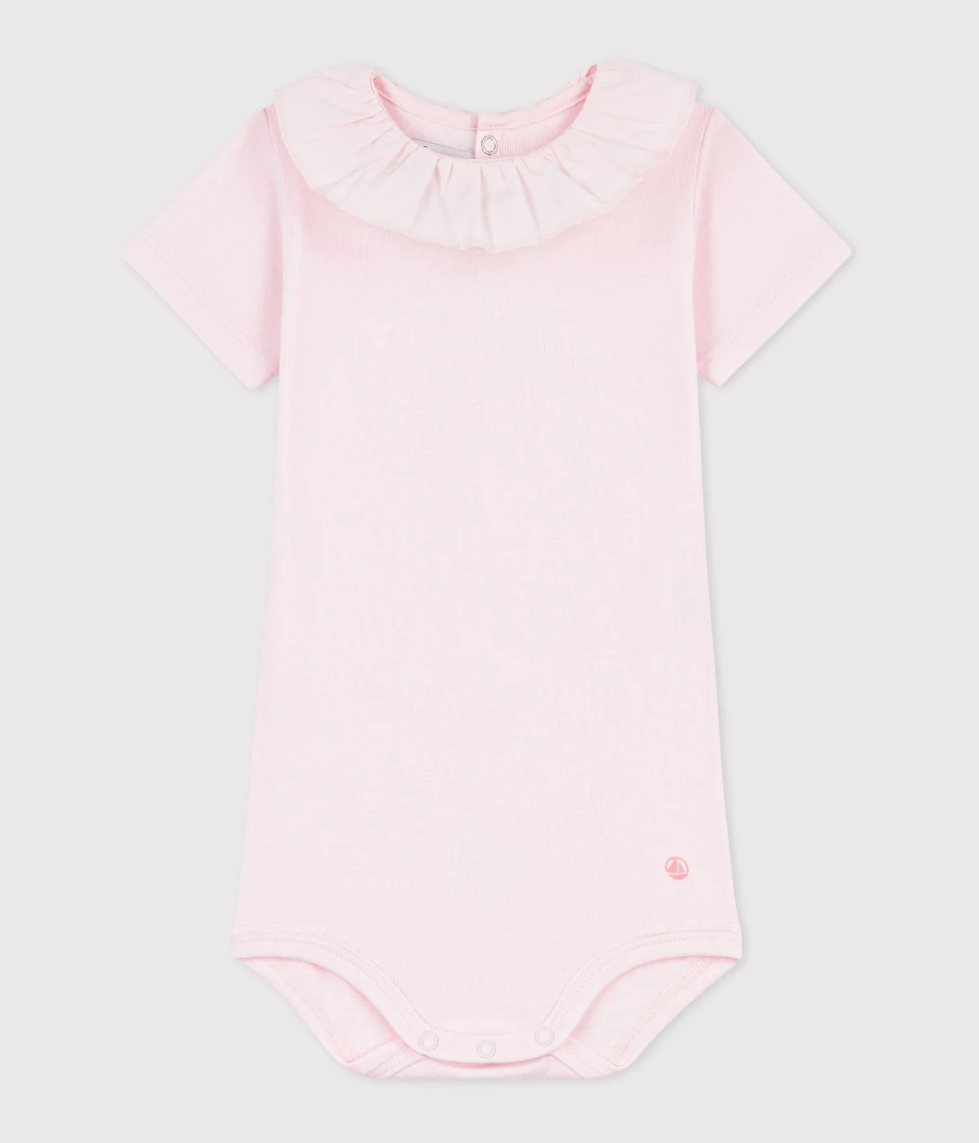 Babies' plain cotton body with a collar