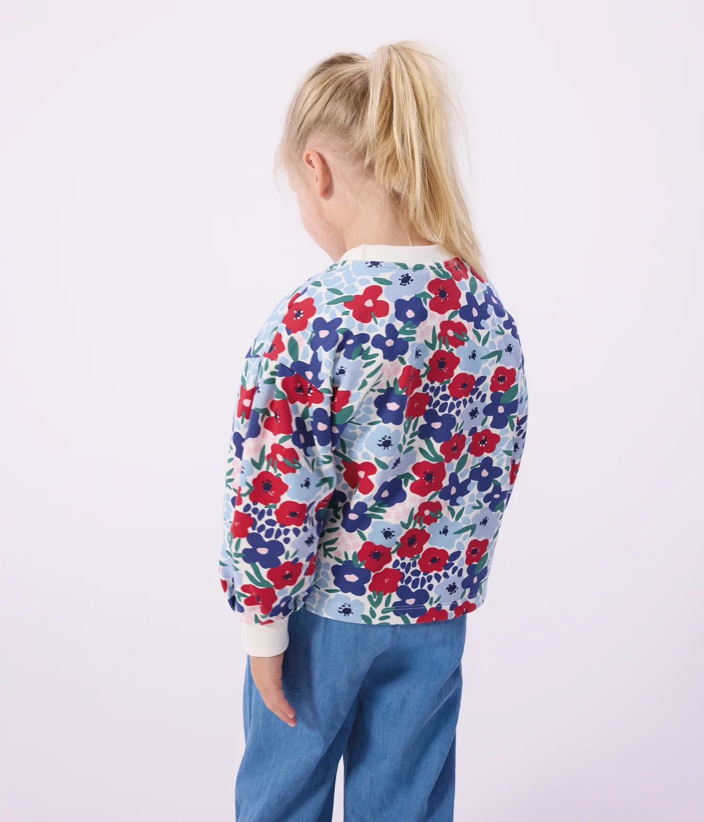 Children's floral print cotton sweatshirt