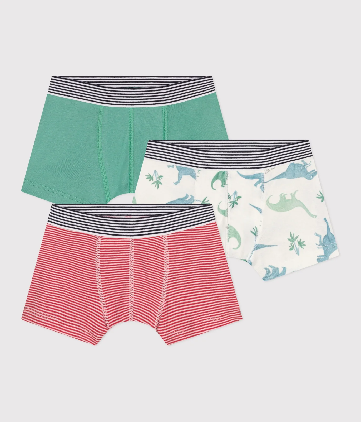 Children's dinosaur print cotton boxers - 3-Pack