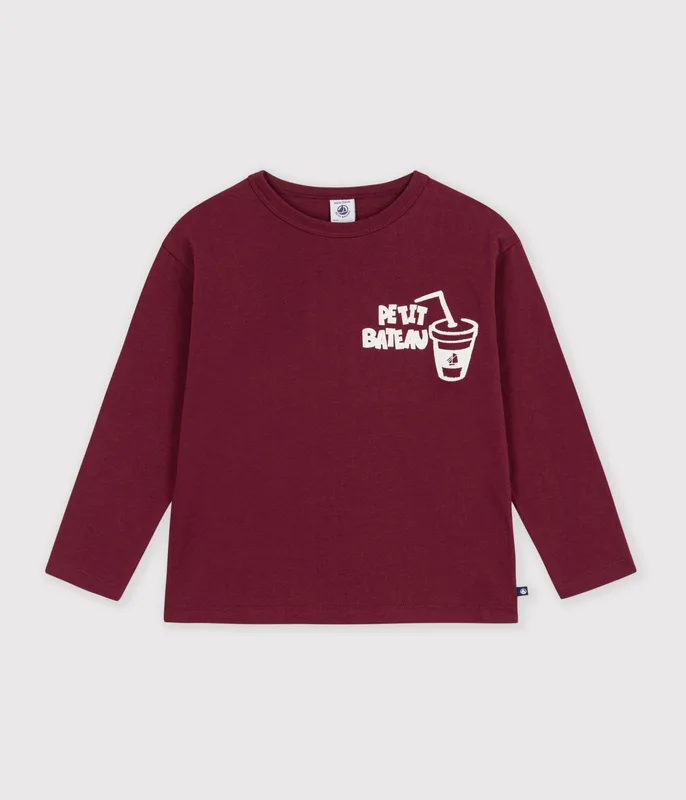 Children's long-sleeved patterned T-shirt
