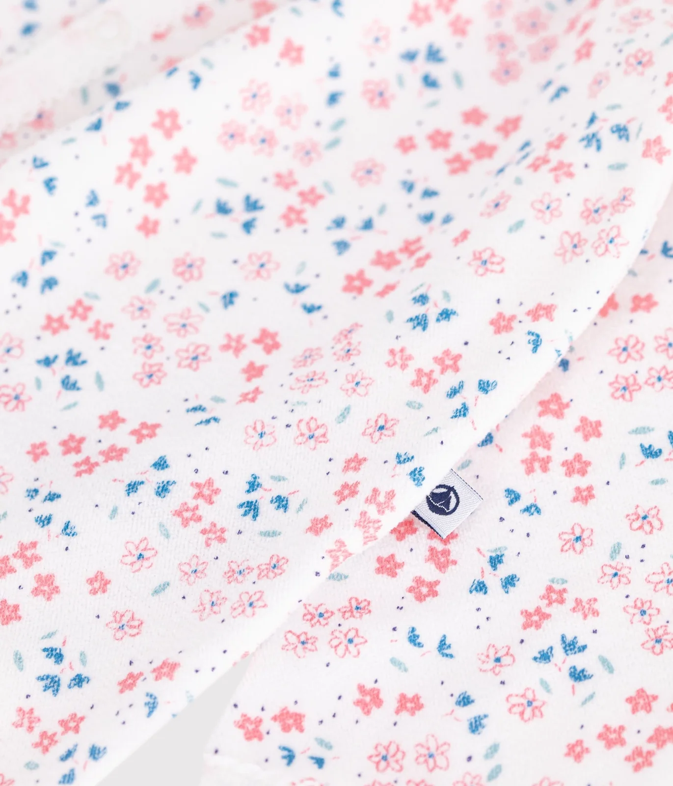 Babies' floral-print velour pyjama suit