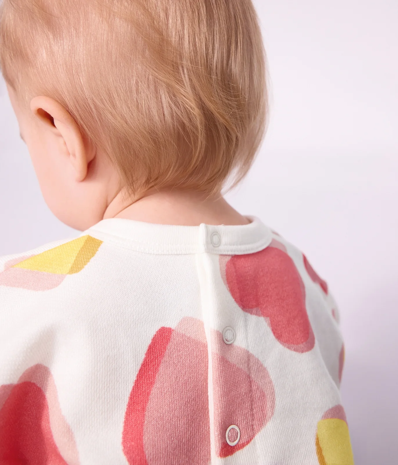 Babies' heart-print cotton sweatshirt