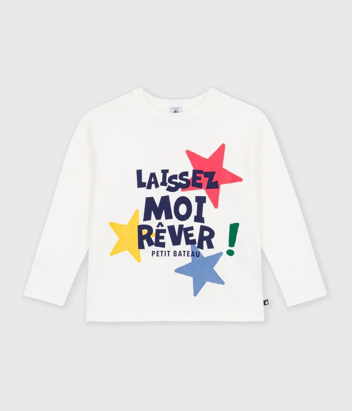 Children's long-sleeved patterned T-shirt
