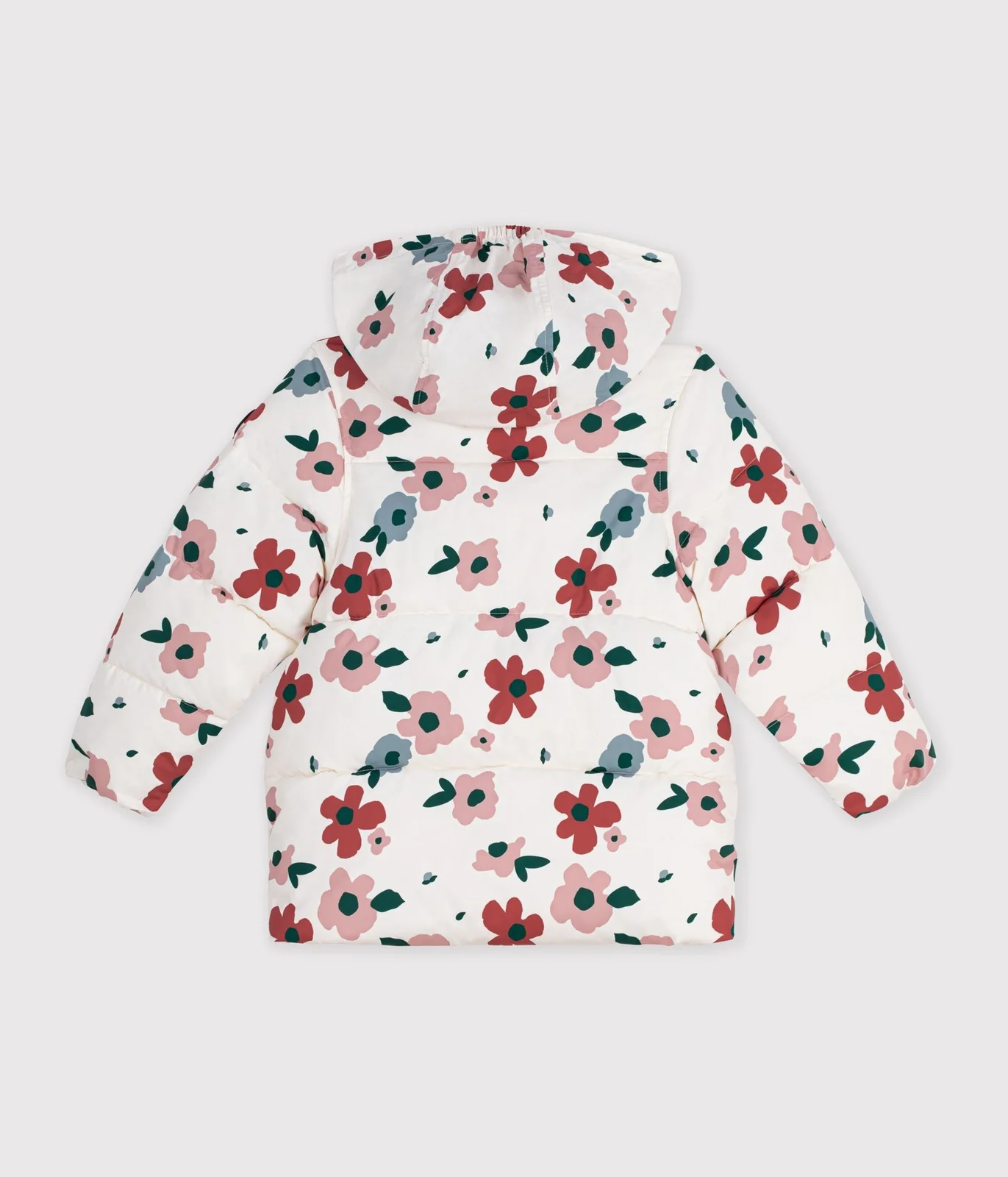Children's floral pattern puffer jacket