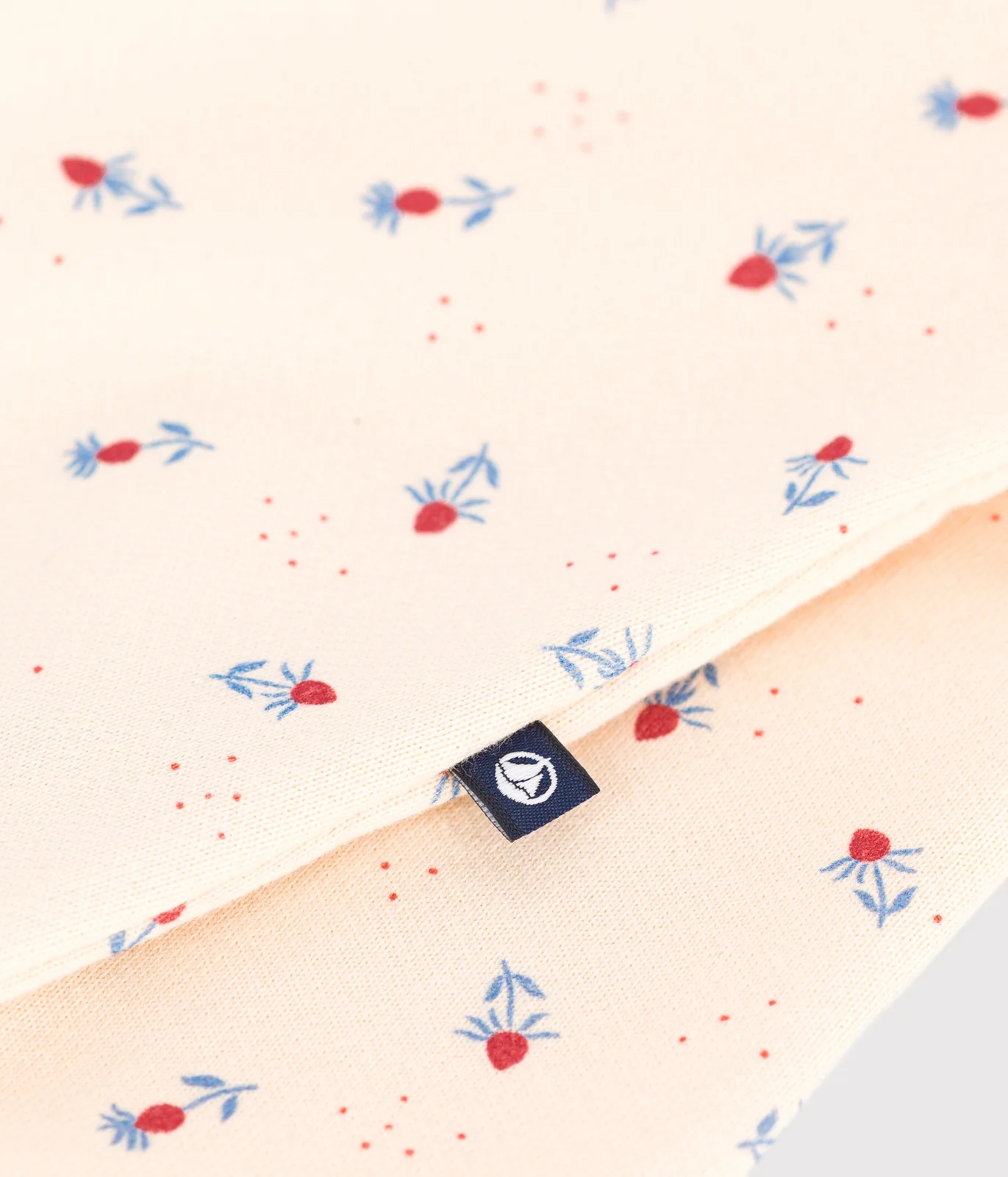 Babies' floral print cotton playsuit with a collar