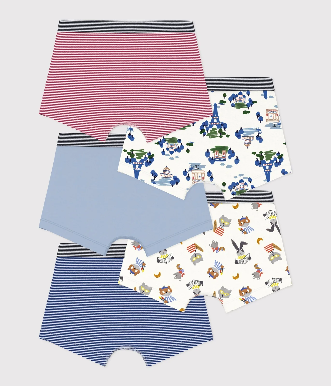 Pack of children's printed cotton boxers
