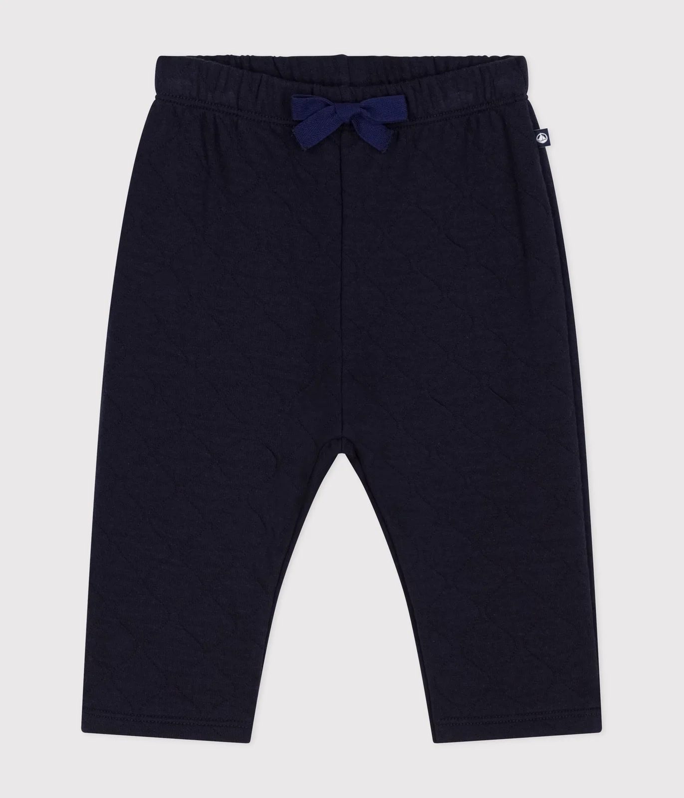 Babies' quilted tube knit trousers