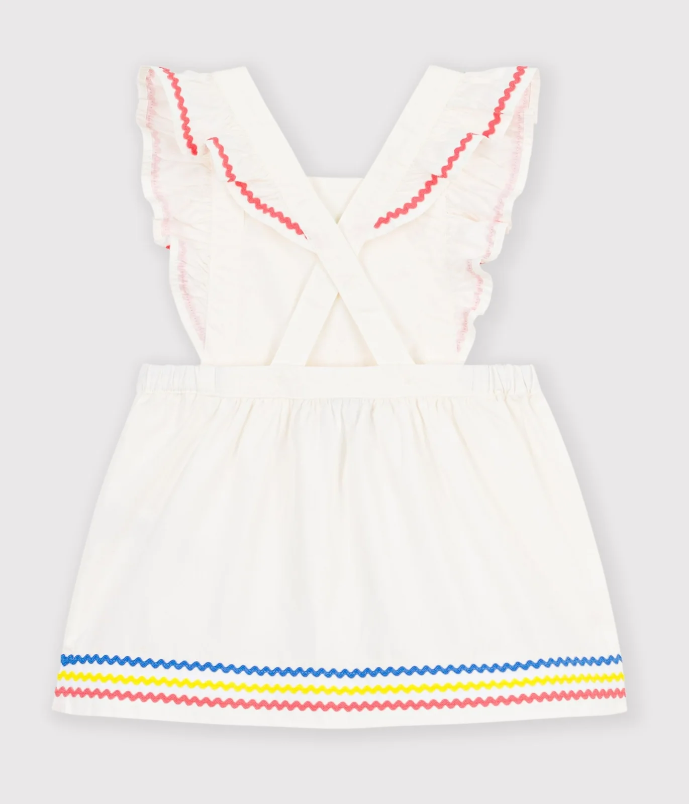 Babies' plain cotton dungarees