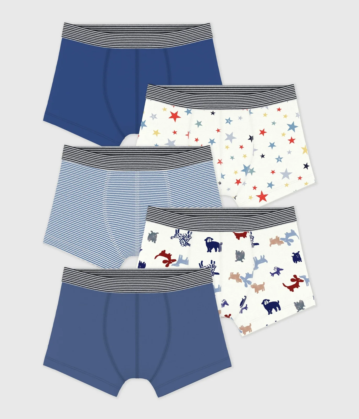 Pack of children's printed cotton boxers