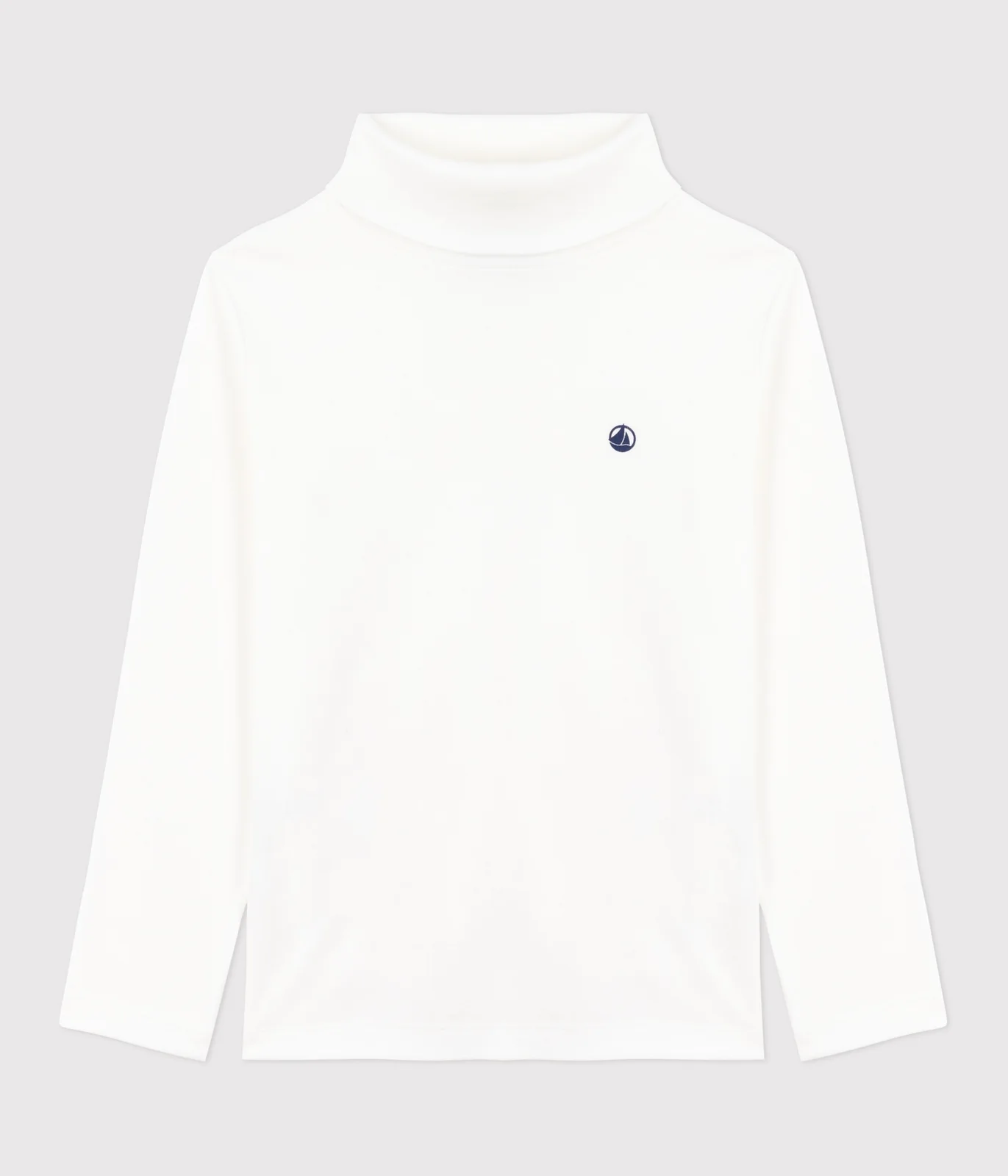 Unisex children's solid-color cotton turtleneck top